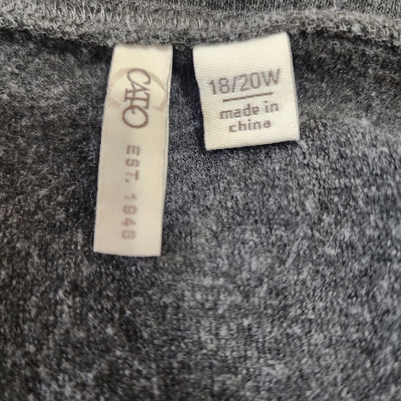 Cato Distressed Gray Sweatshirt - Picture 8 of 9